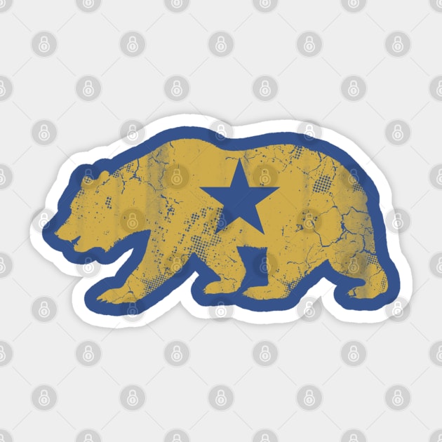 Retro California Golden State Bear Sticker by E